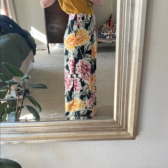 Forever 21 Pants - Forever 21 Floral Print pants with Pink and Yellow Accents